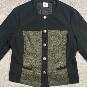 Cabi jacket women's blazer cropped button-down artsy Lagenlook‎ elegant classic